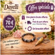 Frais de Port Offerts + Une Pierre + 1 Bracelet Dès 70 Euros d'achat Valable du 1 au 7 Novembre 2026 (22h00) Modèles Selon Disponibilité