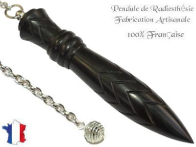 Pendule de Thot Plombé en Bois d'Ebène du Gabon Pièce Unique N°THOEBPL-91