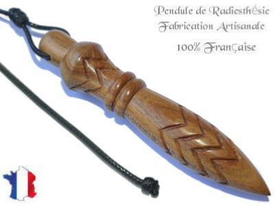 Pendule Egyptien Thot Plombé en Bois d'Abricotier Gravé Modèle Unique N°THOABRIPL-3