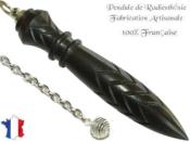 Pendule de Thot Plomb� en Bois d'Eb�ne du Gabon Pi�ce Unique N�THOEBPLPT- 246