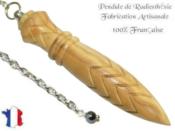 Pendule Egyptien Thot en Bois d'Olivier Gravé avec Chambre Témoin Pièce Unique N°THOOLTM-6