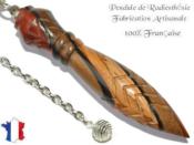 Pendule Egyptien Thot Plombé en Bois de Padouk de Noyer et de Merisier Gravé Modèle Unique N°THOPANOMEPL-2