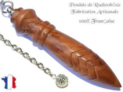 Pendule Egyptien Thot Plombé en Bois de Loupe de Thuya Pièce Unique N°THOTHUYPL-7